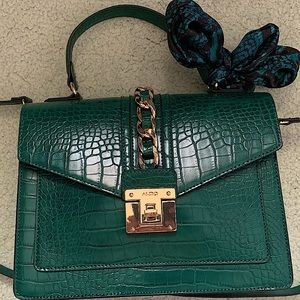 Aldo Croc top handle bag